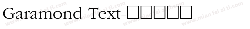 Garamond Text字体转换